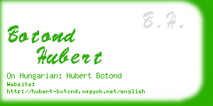 botond hubert business card
